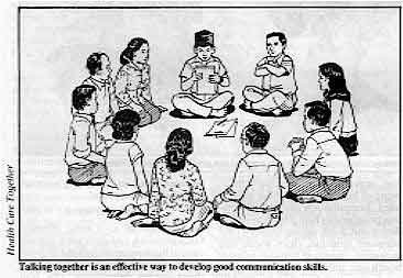 Talking together is an effective way to develop good communication skills. 