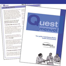 Quest is a framework to guide the process of planning, researching, developing, disseminating and evaluating communication and information resources.