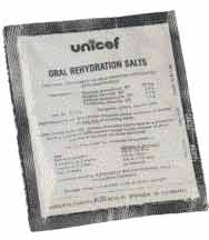 The sachets, says UNICEF, should be household items - available form every corner shop like soap, batteries, razor-blades or Coca-Cola.